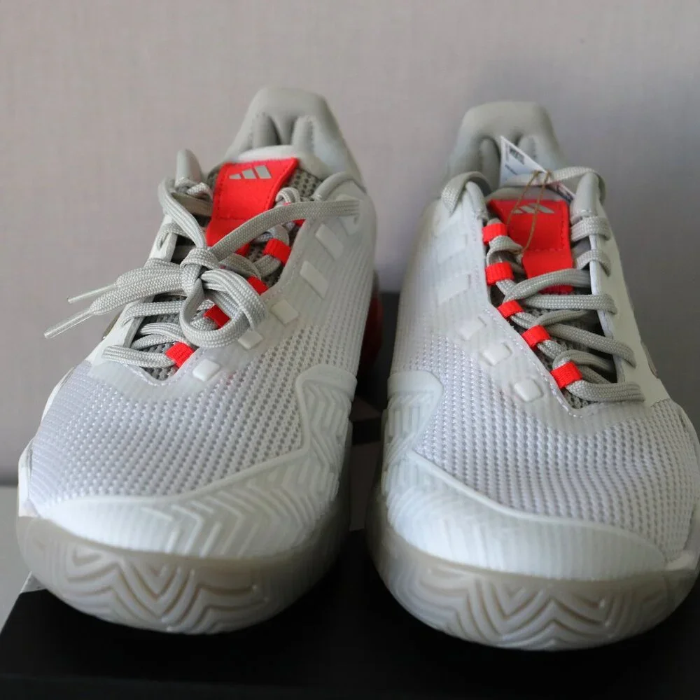 Adidas Barricade 13 Cloud White / Champagne Met. / Lucid Red Tennis Women Size 9